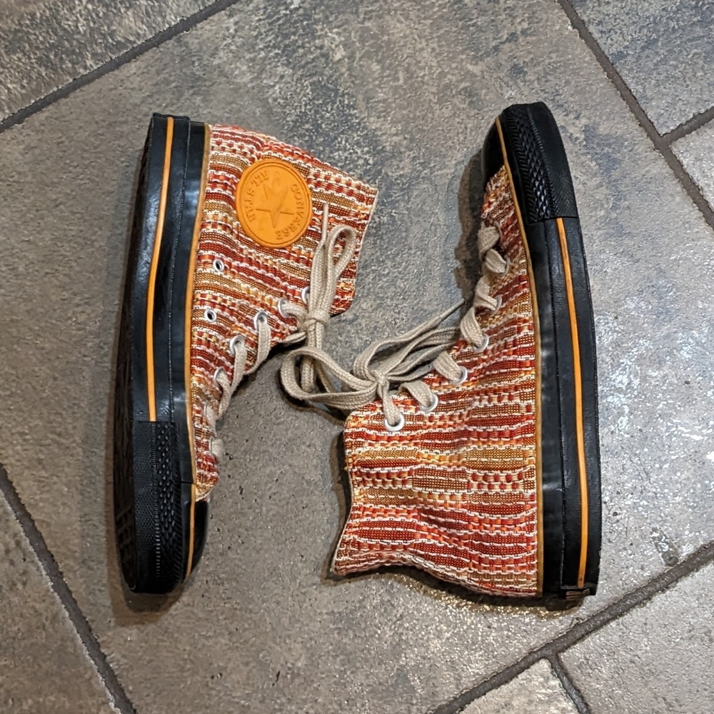 Adidas Chuck Taylor Boho Tapestry High Top Fall đ Retro Sneakers Size 5 Orange